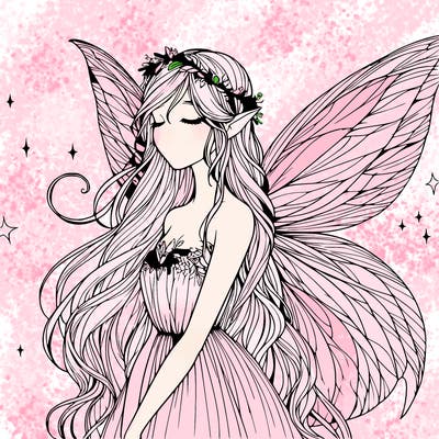 ethereal realistic fairy girl