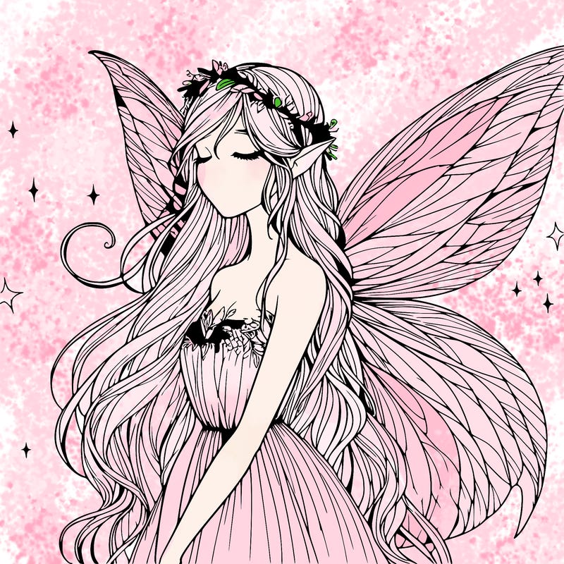 ethereal realistic fairy girl