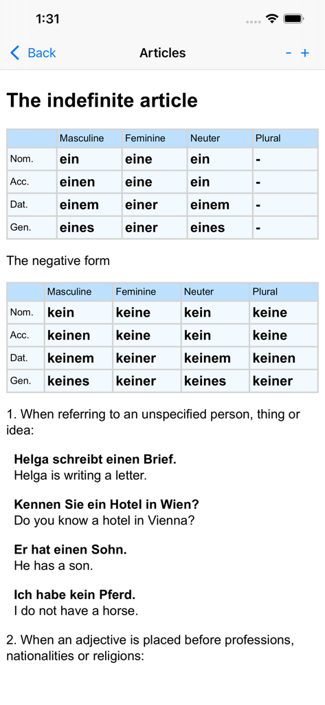 German Grammar - Reference App | MWM
