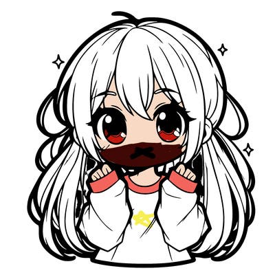 cute anime girl long hair