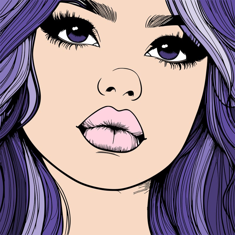 really realistic girl with lips