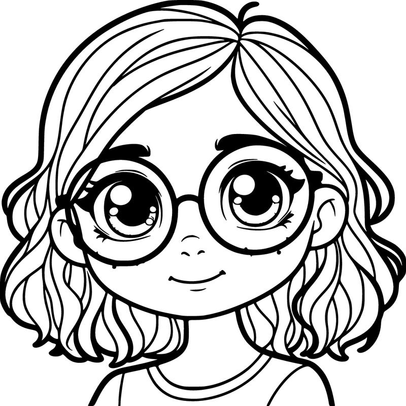 girl with glasses and freckles