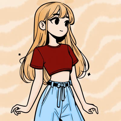 girl in a cute crop top