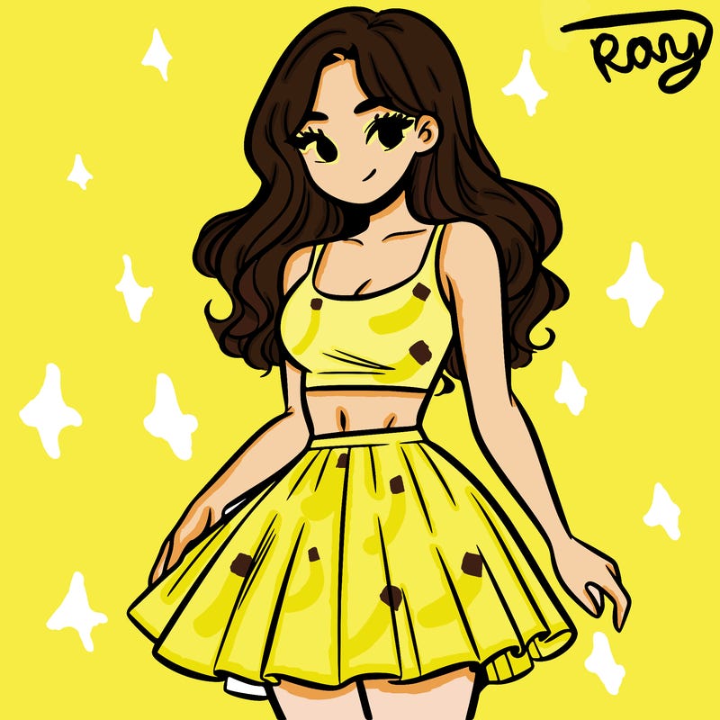 woman in a skirt and crop top