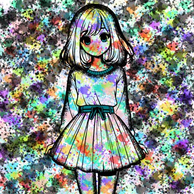 realistic girl with a skirt on