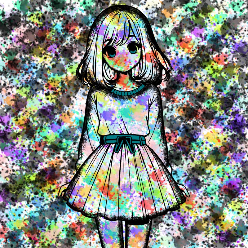 realistic girl with a skirt on