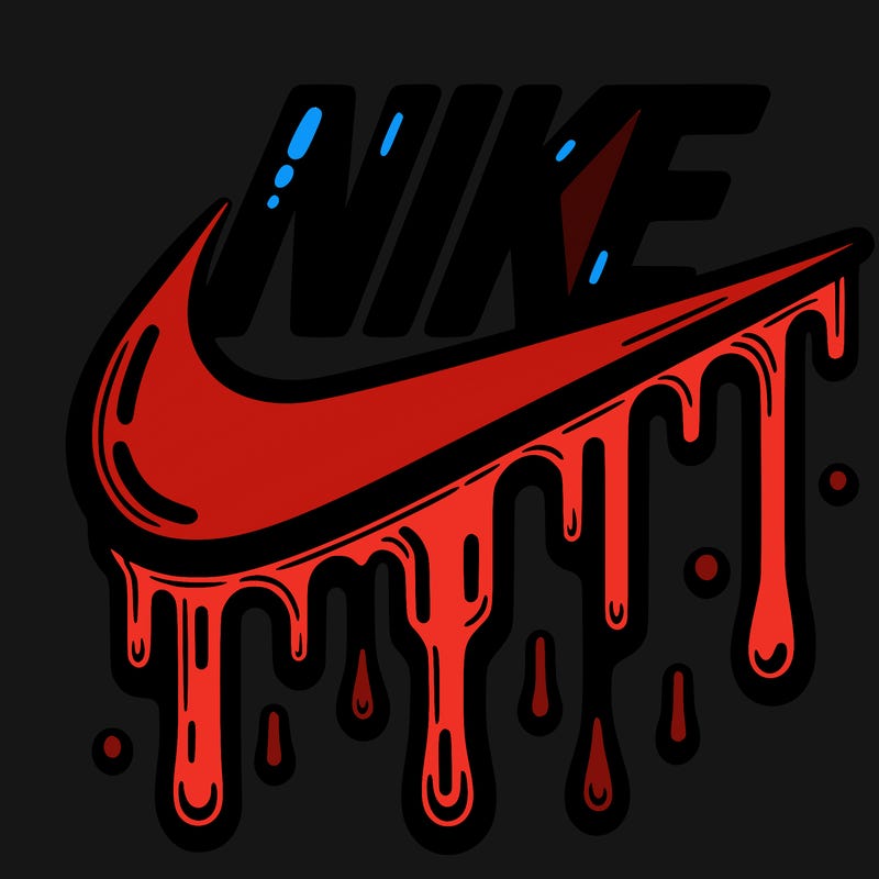 dripping nike logo