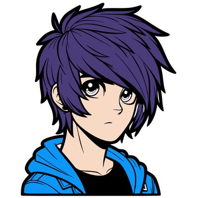 realistic emo boy