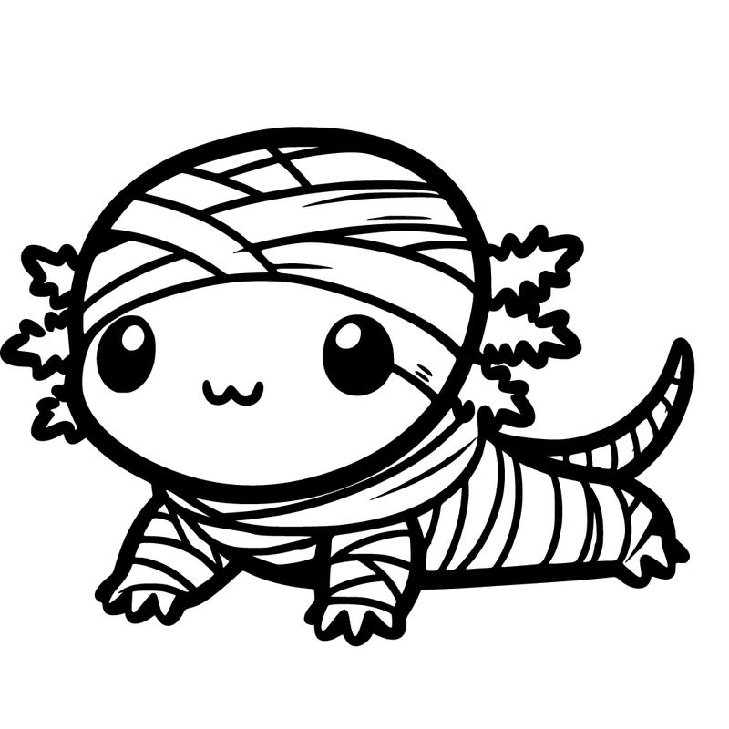 axolotl chibi mummy