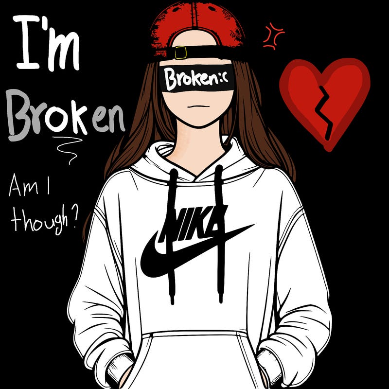 realistic girl wearing a backwards hat, a hoodie, and nikes