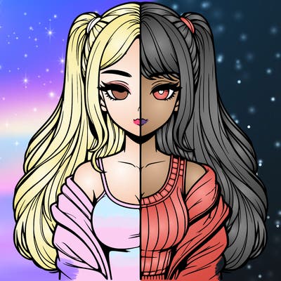 realistic girl split