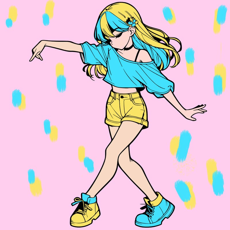 realistic girl danceing