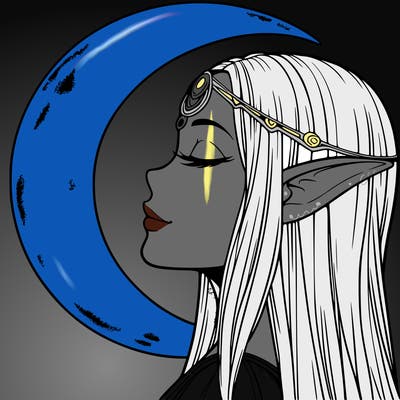 a realistic moon elf