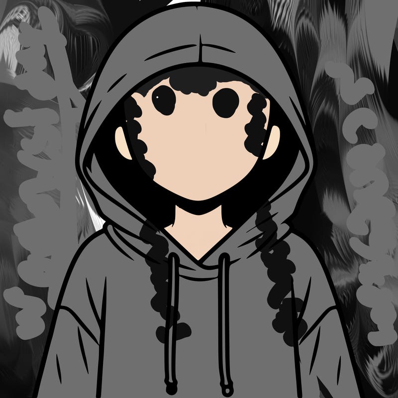 faceless girl in hoodie