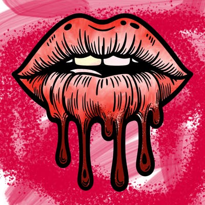 dripping lips
