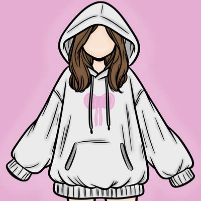 girl in oversized hoodie