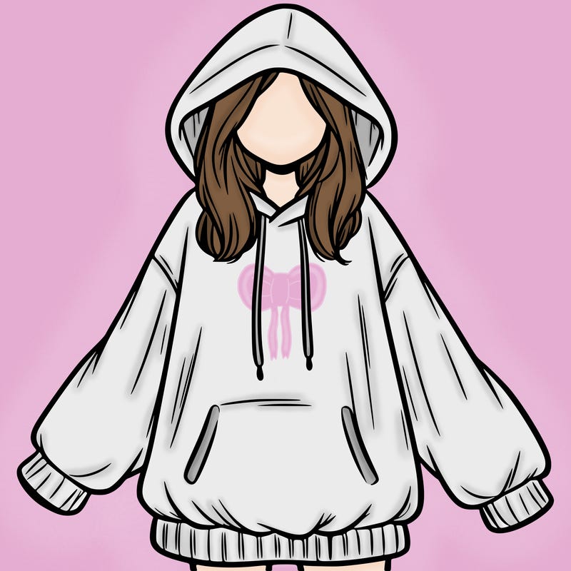 girl in oversized hoodie