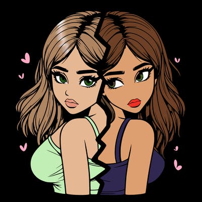 realistic girl split