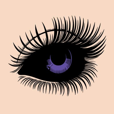 realistic eye long eylashes