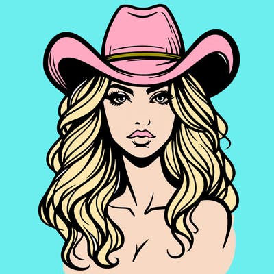 woman with cowboy hat