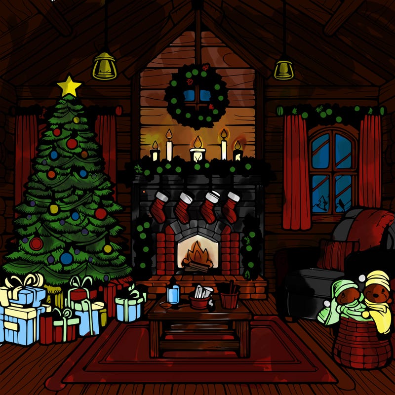 christmas house interior