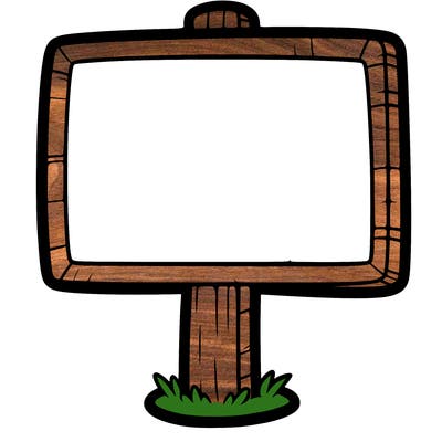 a blank sign