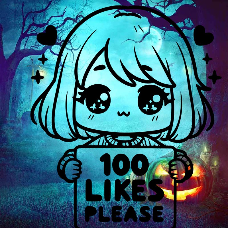 cute girl holding a sign saying 100 likes please