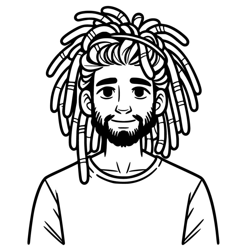 man with dreads