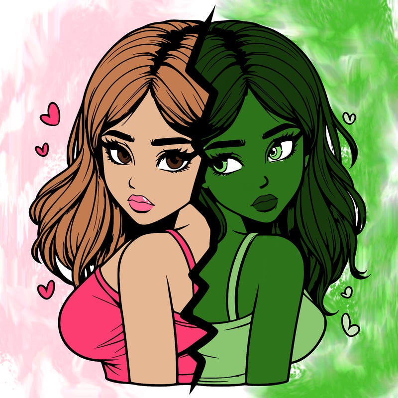 realistic girl split