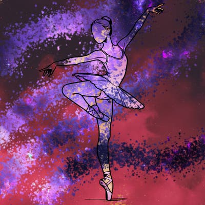 realistic person doing ballet