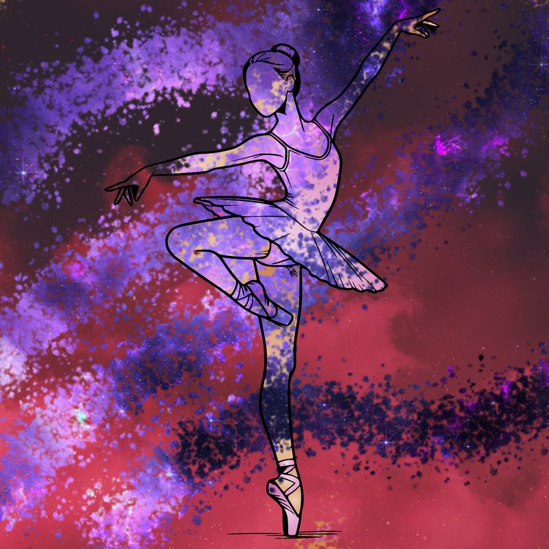realistic person doing ballet