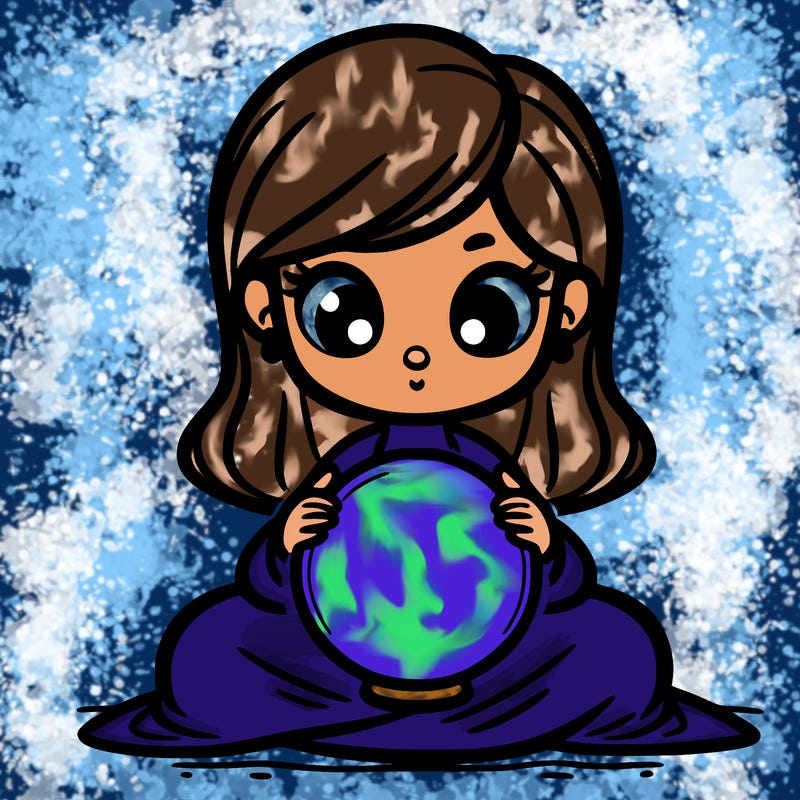 girl with a glowing orb