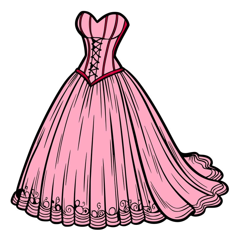 wedding dress-corset and a long and flowy skirt