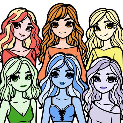 5 beautiful girls