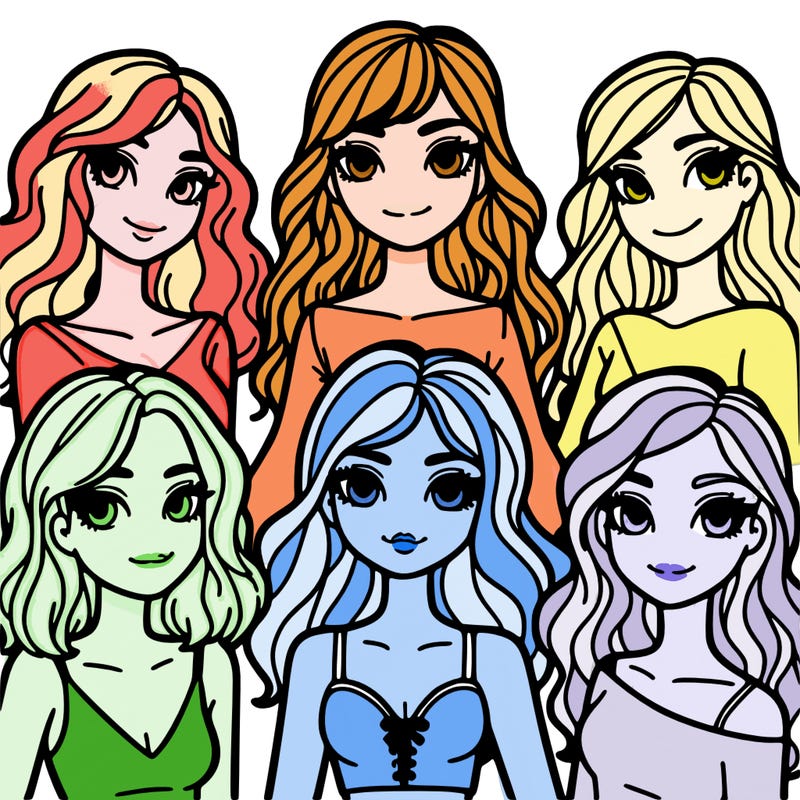 5 beautiful girls