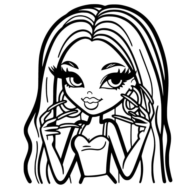 bratz doll with long nails