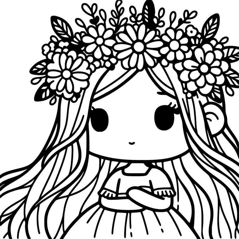 girl with flower crown
