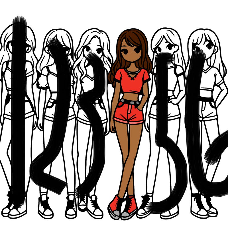 a group of girls wearing crop tops and shorts