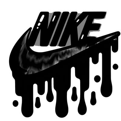 dripping nike logo