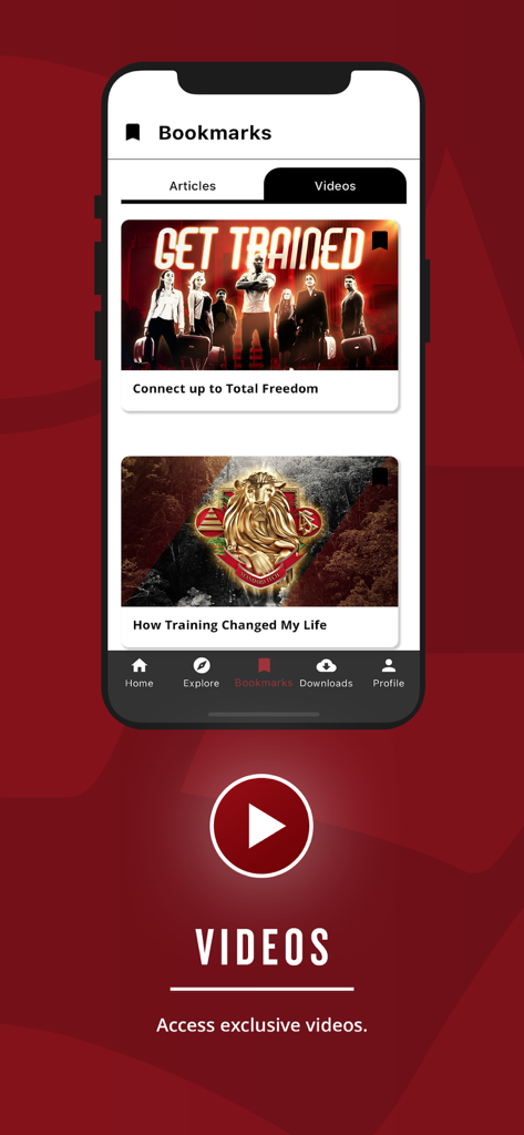 The Auditor - Interfaz de la aplicación The Auditor mostrando videos marcados sobre el entrenamiento de Scientology.