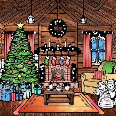 christmas house interior