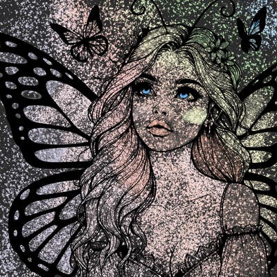 butterfly fairy realistic girl