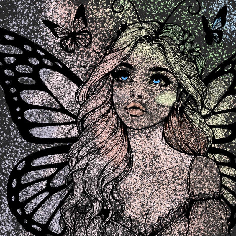 butterfly fairy realistic girl