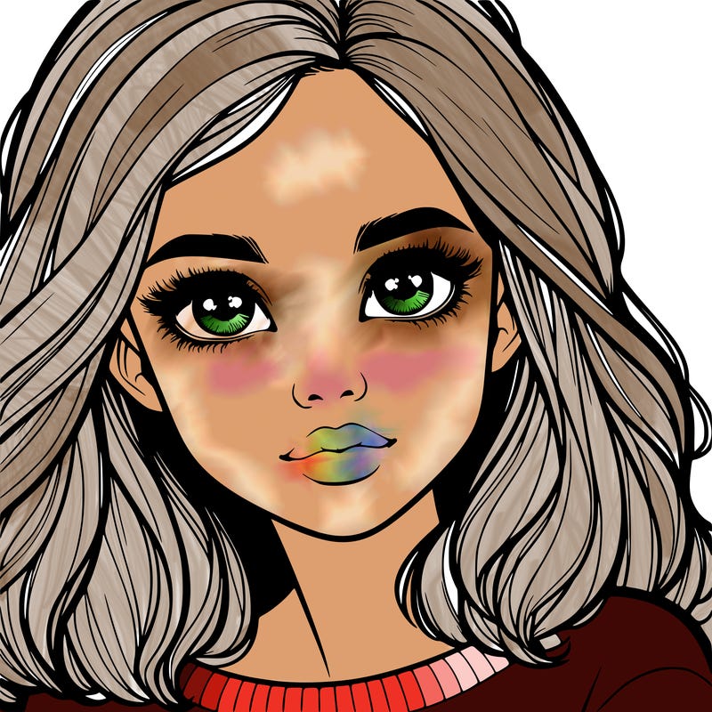 realistic girl whith cute eyes