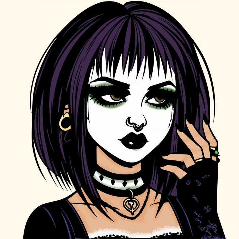 goth girl realistic