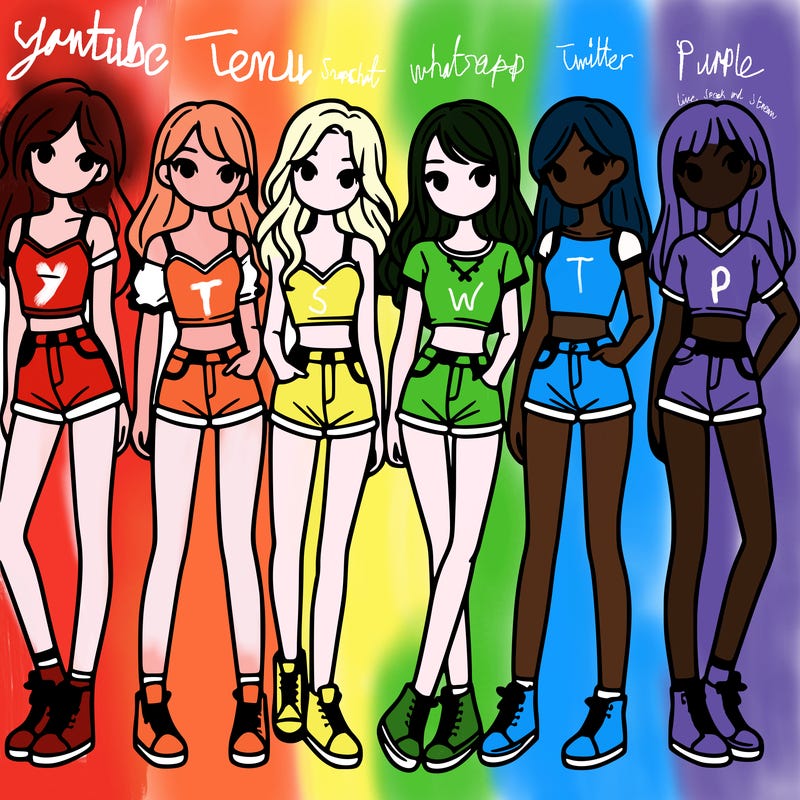 a group of girls wearing crop tops and shorts