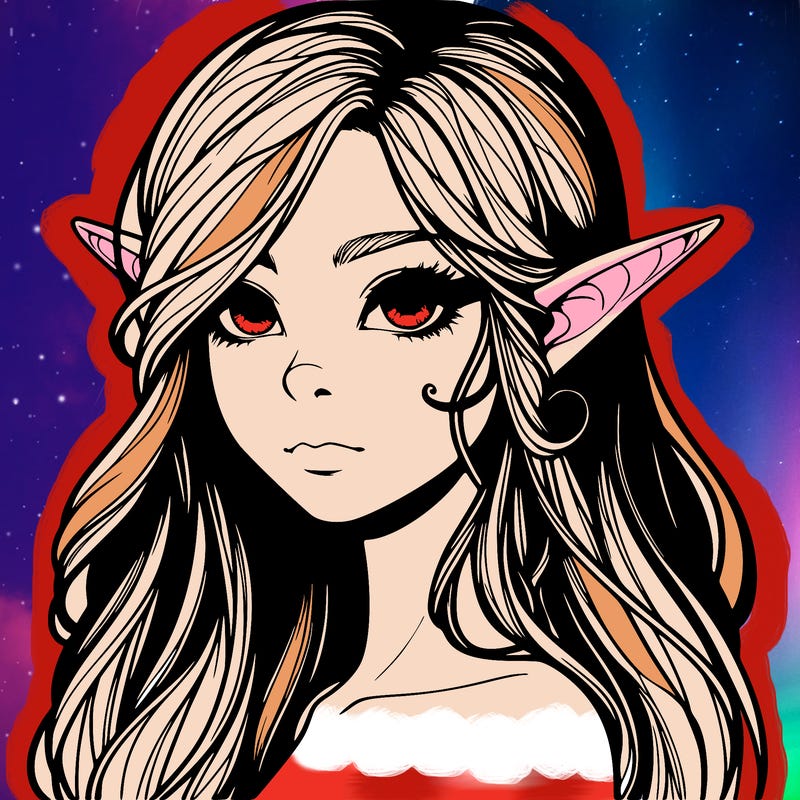 elf girl realistic dark fantasy