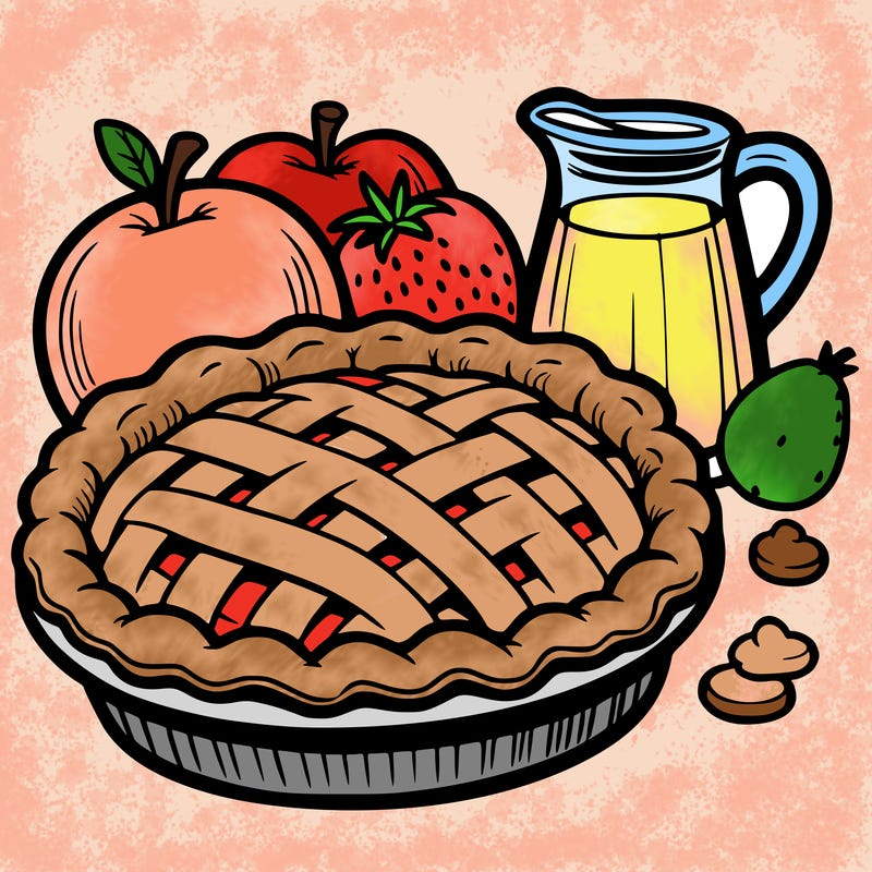 a pie of food