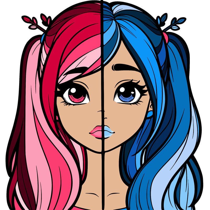 realistic girl split