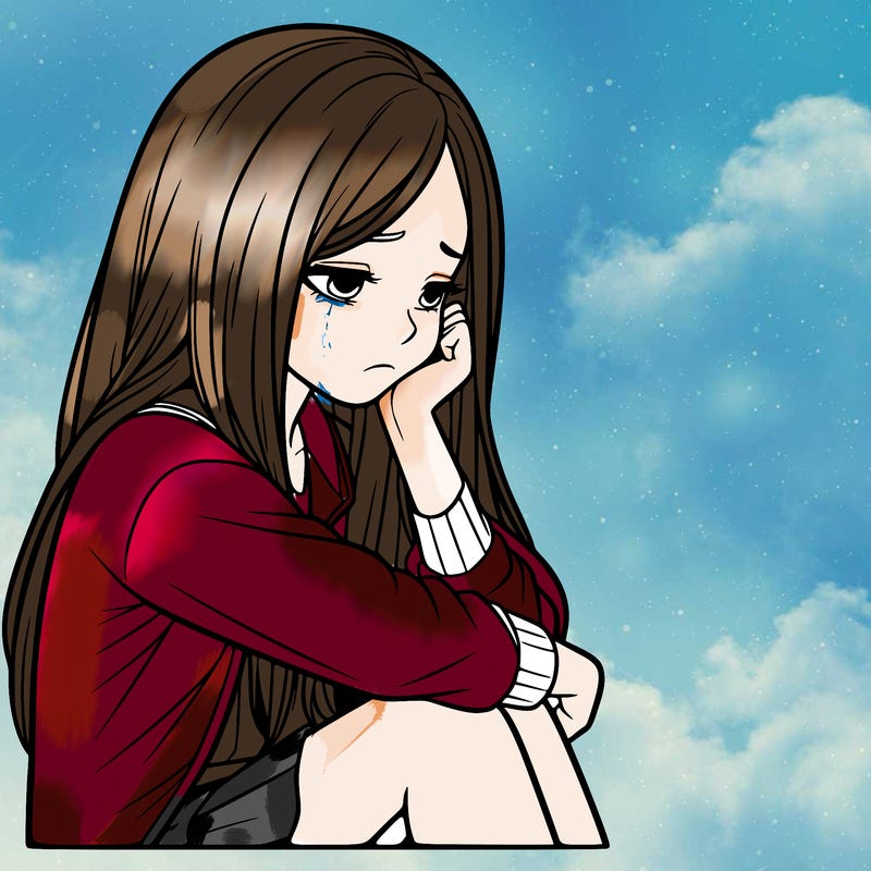 a realistic girl with depression